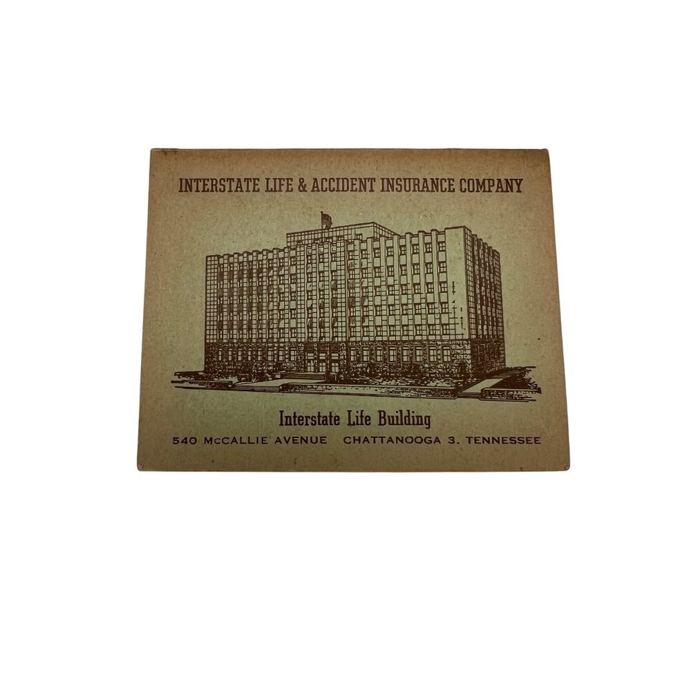 Vintage Insurance Band-Aid Advertising Card w/ 2 Bandages Chattanooga TN